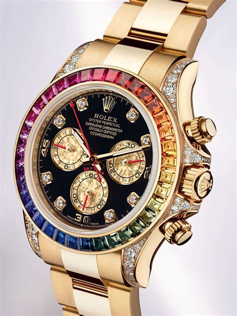 rolex daytona rainbow bezel.